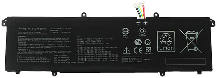 Sostituzione Batteria per laptop OEM per ASUS C31N1905 Sostituzione Batteria per laptop ASUS OEM per C31N1905