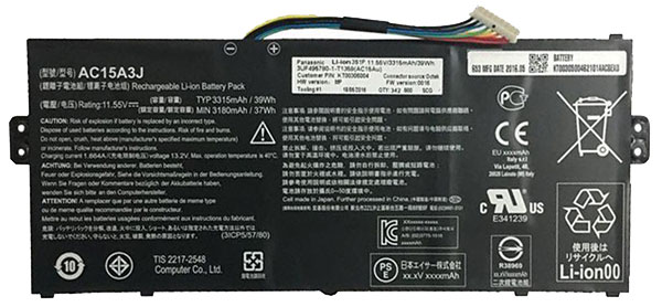 Sostituzione Batteria per laptop OEM per ACER Chromebook-R-11-C738T-C9SH Sostituzione Batteria per laptop ACER OEM per Chromebook-R-11-C738T-C9SH
