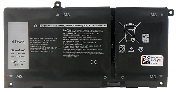 Sostituzione Batteria per laptop OEM per Dell JK6Y6 Sostituzione Batteria per laptop Dell OEM per JK6Y6