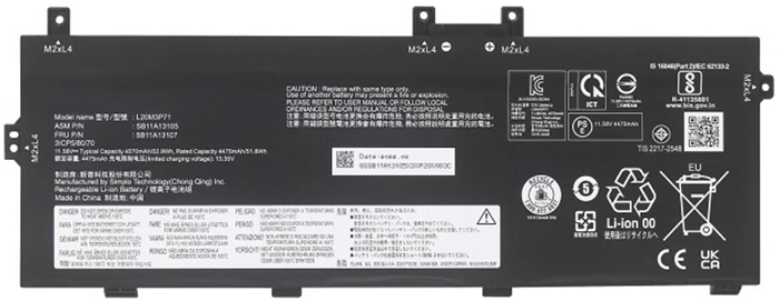 Sostituzione Batteria per laptop OEM per LENOVO L20L3P71 Sostituzione Batteria per laptop LENOVO OEM per L20L3P71