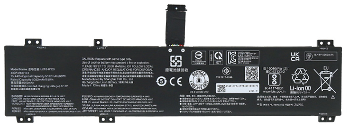 Sostituzione Batteria per laptop OEM per LENOVO R9000K-2022 Sostituzione Batteria per laptop LENOVO OEM per R9000K-2022